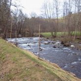 Seuil du moulin brûlé (la rouge) après travaux de dérasement - JPEG - 108.4 ko