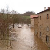 Inondation de la Coise au moulin du Pont Français à Coise - JPEG - 81.1 ko